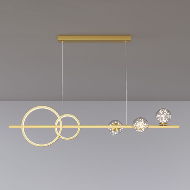 Moderne Metallanhänger Beleuchtung kugelförmiger Glas Anhängerleuchten