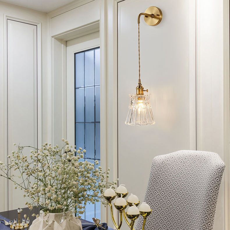 Nombra a campana a coste semplicità lampada a parete in ottone lampada da parete a 1 luce con design a interruttore rotante