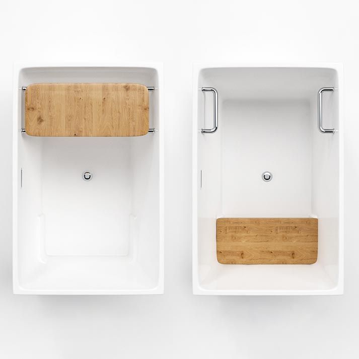 Modern Acrylic Alcove Bathtub 23.6" H Rectangular Bath Tub for Home