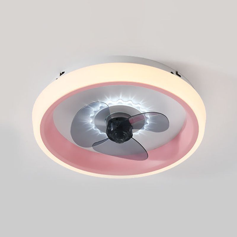 Modern Ceiling Fan Light LED Ceiling Mount Lamp with Acrylic Shade for Kid's Room