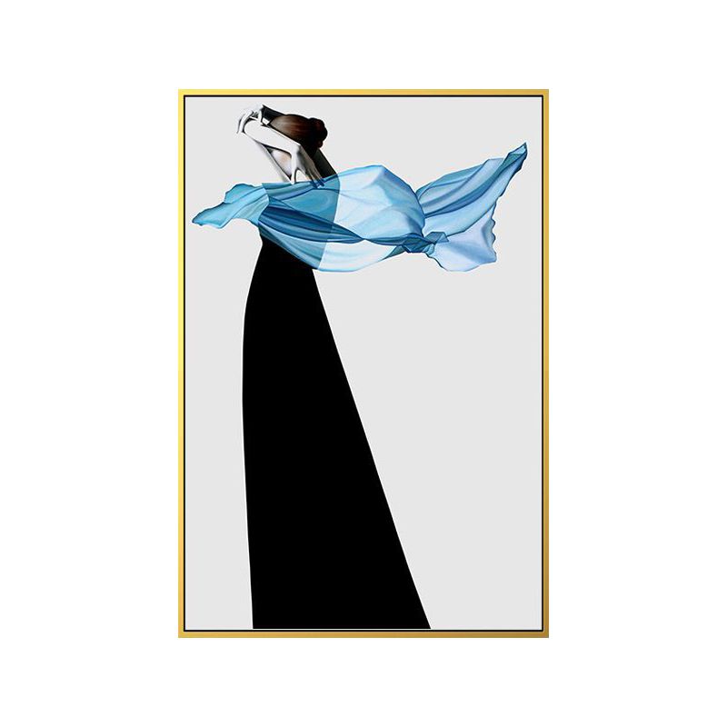 Textured Woman Dancer Art Print Canvas Modernism Wall Decoration for Living Room