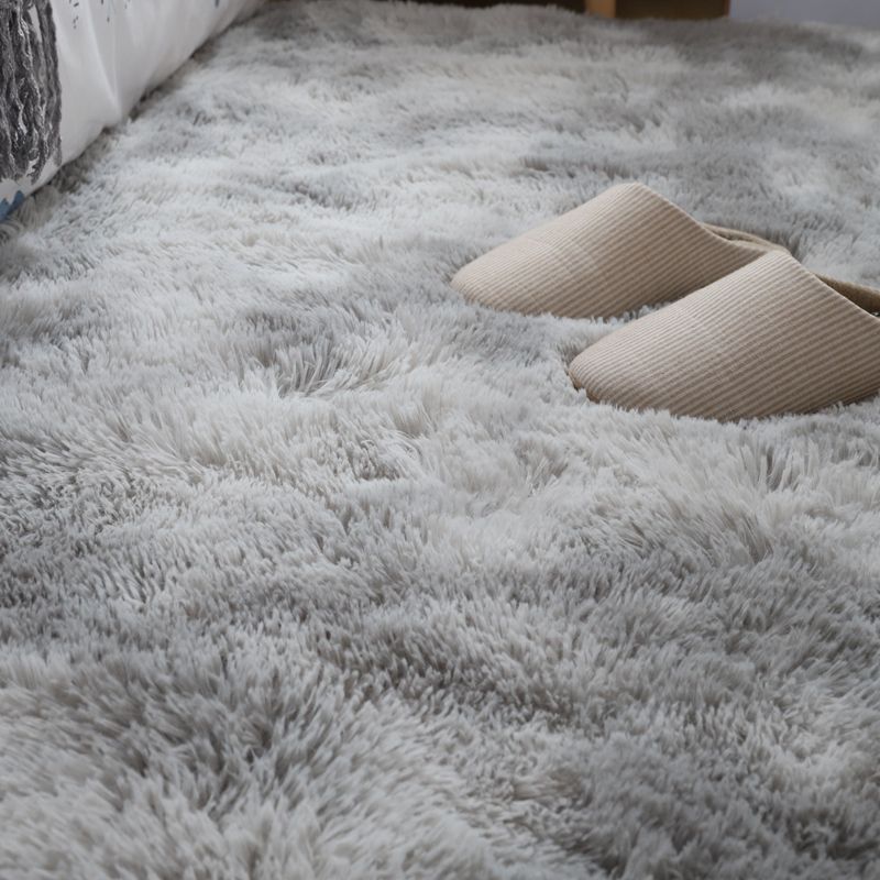 Scandinavian Solid Color Rug Multi-Color Fluffy Area Carpet Non-Slip Backing Machine Washable Rug for Bedroom