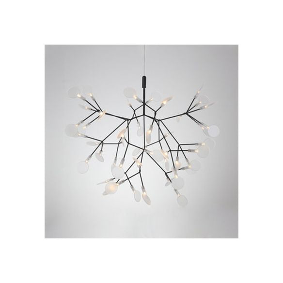 Apparecchiatura a soffitto ramificata nera/rosa in stile contemporaneo 30/45 luci lampadario del lampadario acrilico