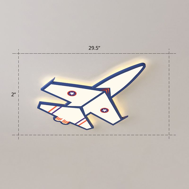 Ultradelgado avión LED luces incrustadas dibujos animados acrílico luces de techo para habitaciones infantiles