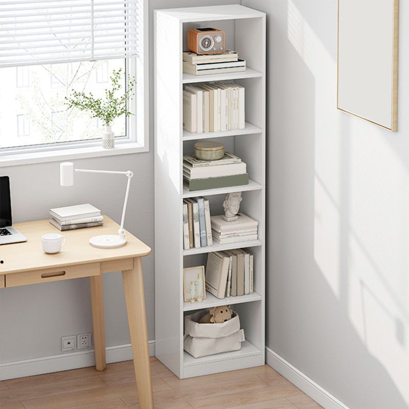 Contemporary Closed Back Book Shelf Engineered Wood Office Bookcase with Shelves