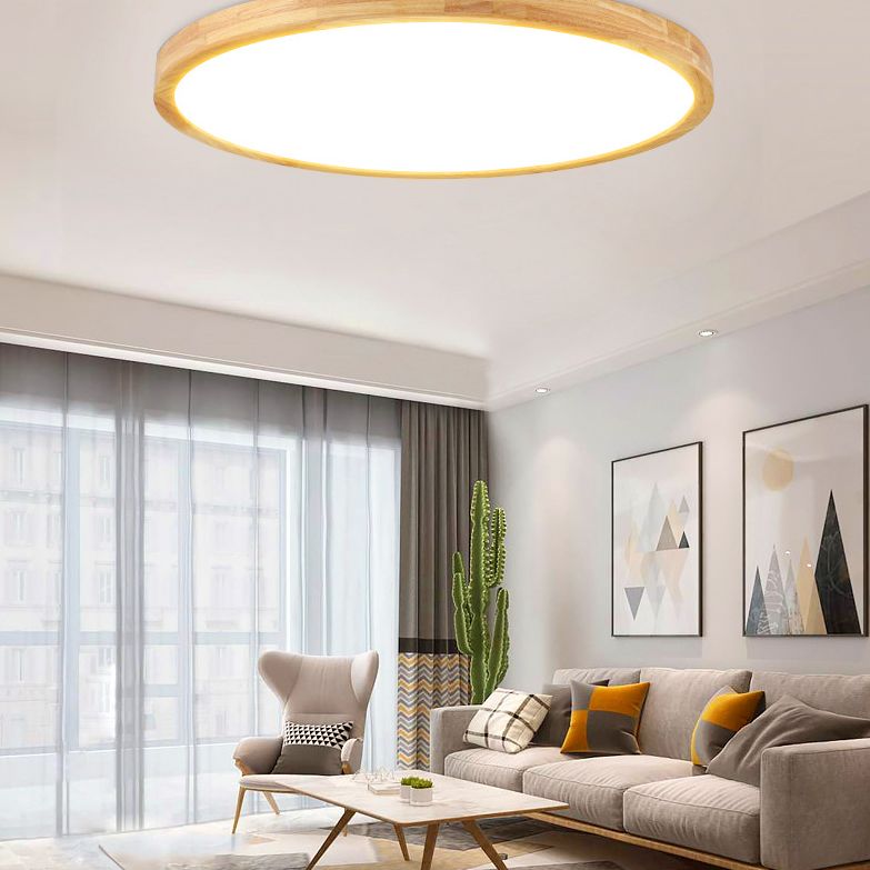 Circular Flush Mount Light Fixture Modern Wood Flush Mount