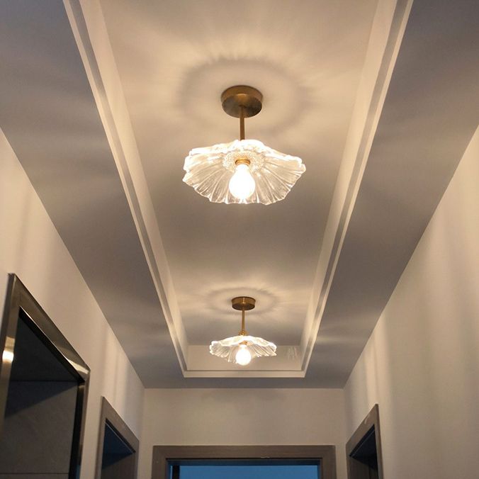 Creative Ceiling Light Modern Glass Flush Mount Light for Living Room