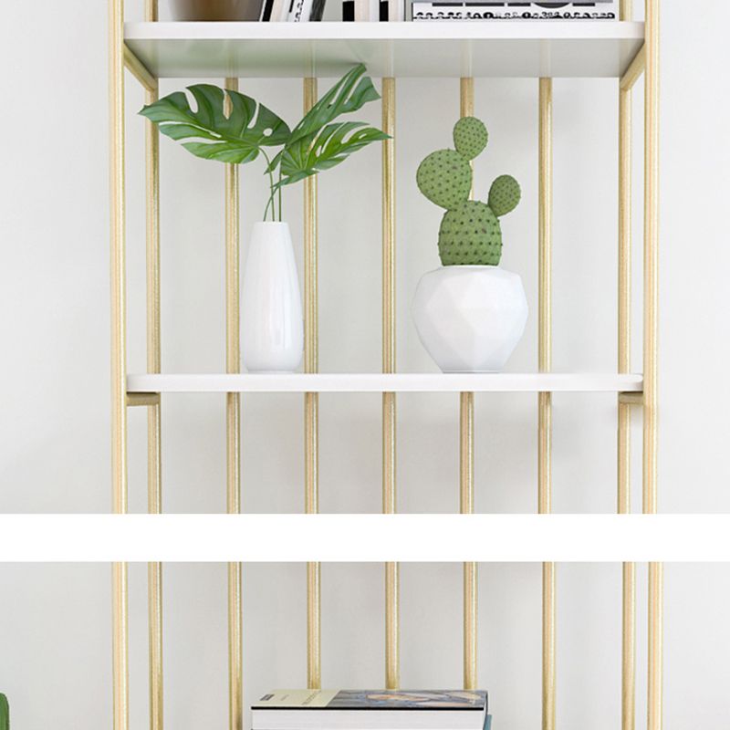 Glam Metal Bookshelf Geometric Shelf Bookcase for Study Room 70.9" H X 11.8" W