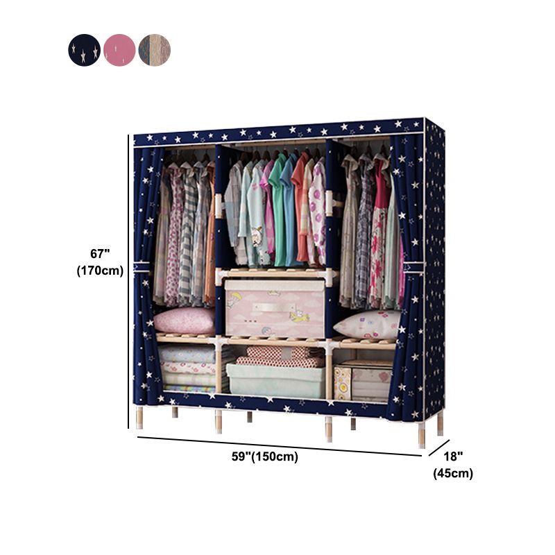 Natural Meringue Wood Frame Wardrobe Modern Style Home Wardrobe Armoire