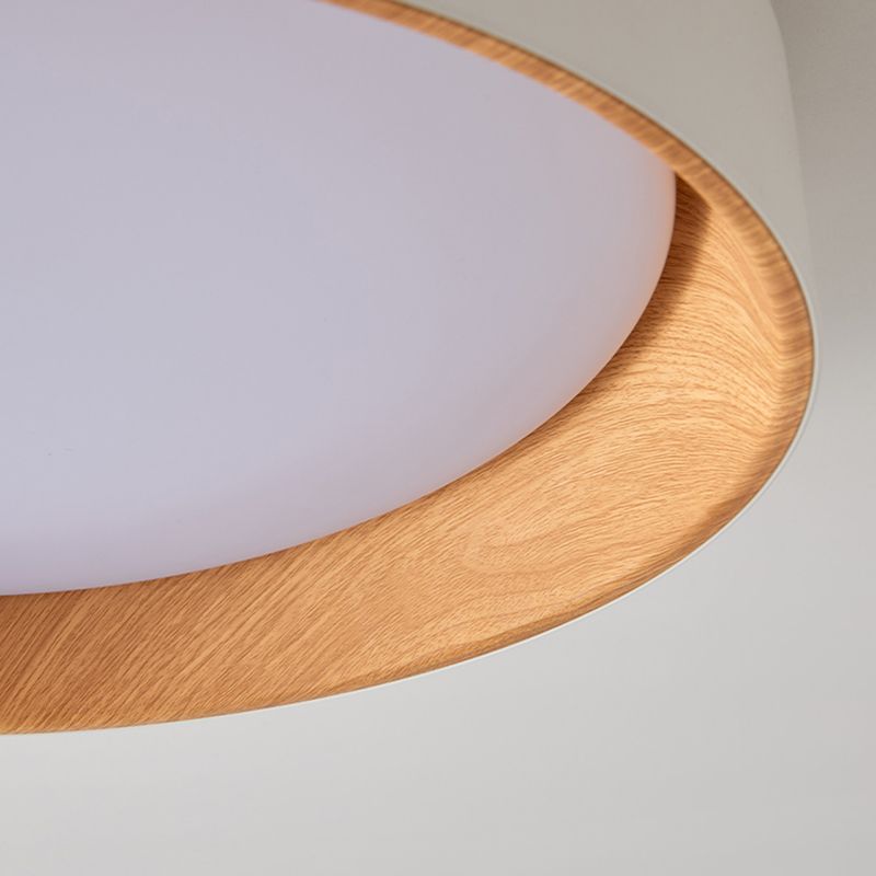 Modern Flush Mounted Ceiling Lights Simple Wooden LED Flush Mount Lighting