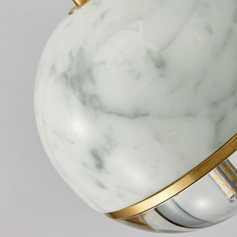 Marble Kit de lampe suspendue en marbre One Head Copper pour salle à manger de chambre à coucher