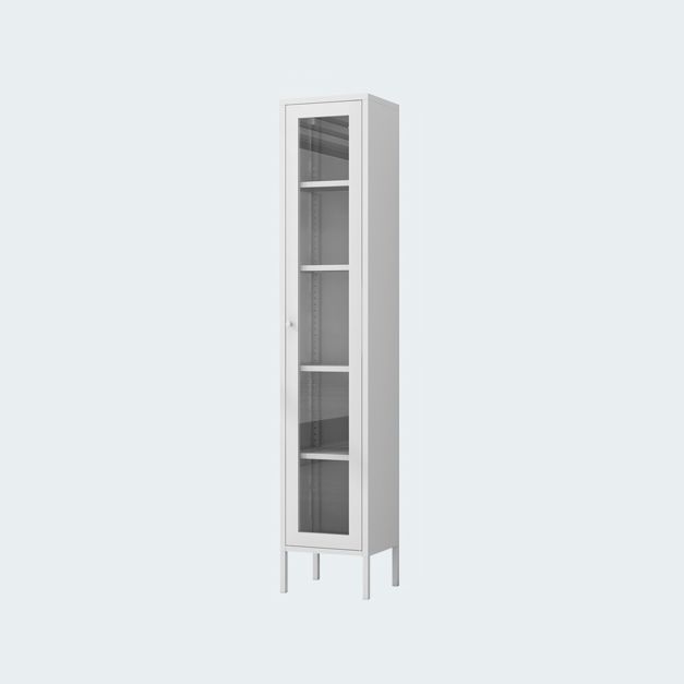 Scandinavian Style Bookcase with Door Shelf Bookcase for Home and Office