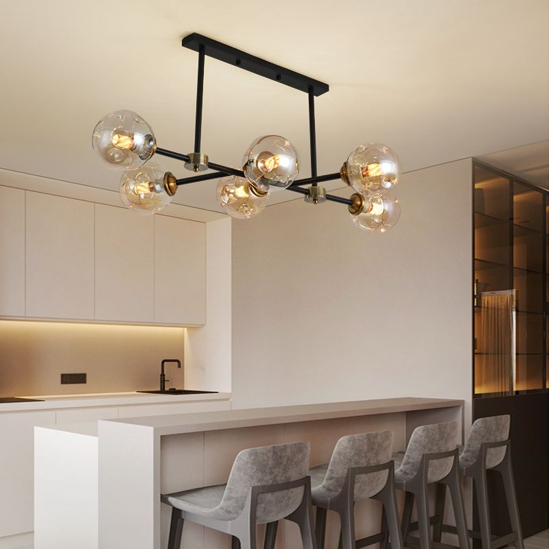 6-Light Contemporary Pendant Lights Global Glass Pendant Lighting Fixtures