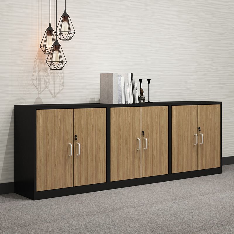 Traditional File Cabinet Wood Frame Vertical File Cabinet with Key Lock for Office