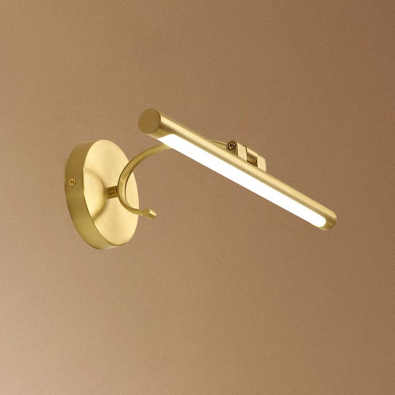 LED Copper Mirror Front Light Modern Vanity Light with Acrylic Shade for Bathroom