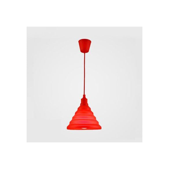 Silica Gel Babel Pendant Light Modern 1 Light Folding Hanging Lamp in Multi Colors