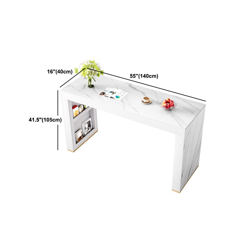 Modern Style Bar Counter Table Rectangle Stone Table for Kitchen