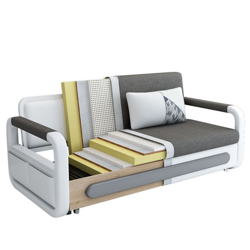 35" Wide Contemporary Sleeper Sofa Futon Storage Sleeper Sofa