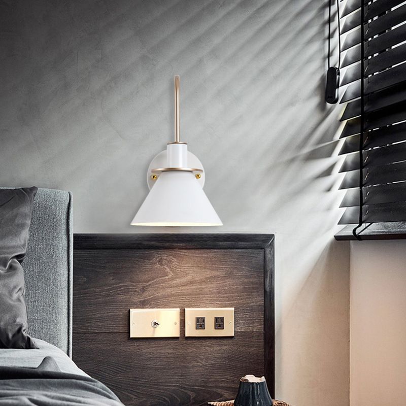 1 testa Macaron Iron Wall Sconce Plampshade Lampade per camera da letto