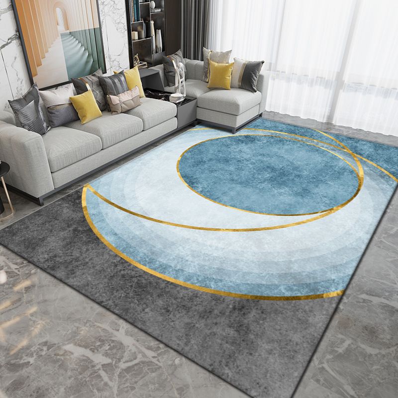 Apricot Geometric Indoor Rug Polyester Modern Rug Washable Rug for Sitting Room