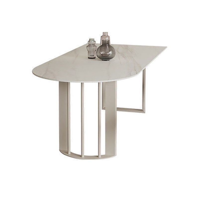 Stone Dining Room Collection Contemporary Double Pedestal Dining Table for Home