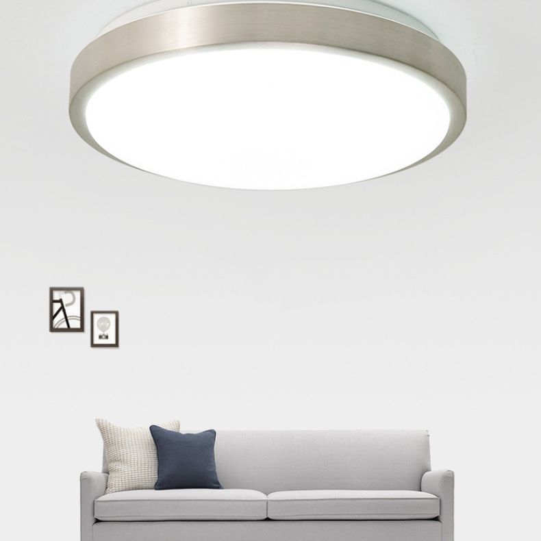 1-Licht Ronde Flush Mount Plafond Verlichtingsarmatuur Moderne Stijl Acryl Led Flush Licht