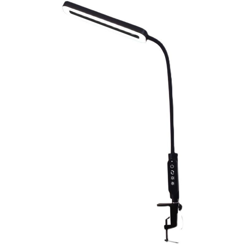 Modern Style Linear Night Table Lamp Metal 1 Light Nightstand Lamp