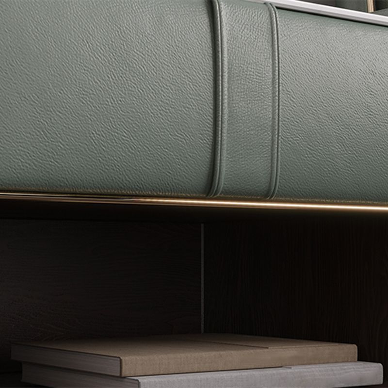 1-Drawer 1-Shelf Accent Table Nightstand 20.47" Tall Stone Nightstand