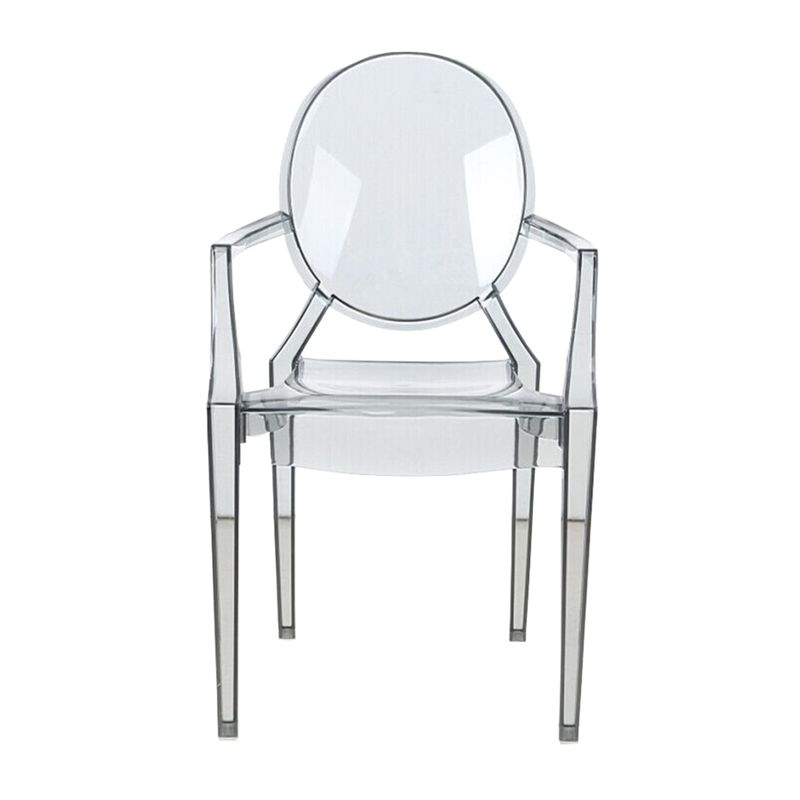 Silla de comedor de plástico de estilo nórdico, sillón de comedor apilable para uso en restaurantes