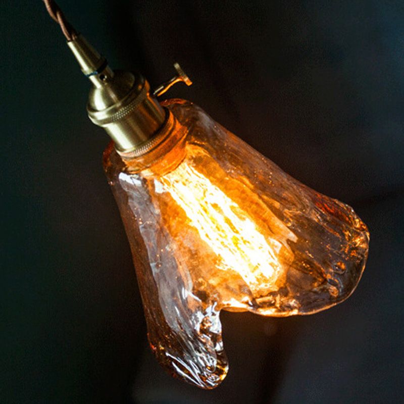 Brass Glass Impiccing a sospensione Light Industrial Single a Cioncant Lights per ristorante