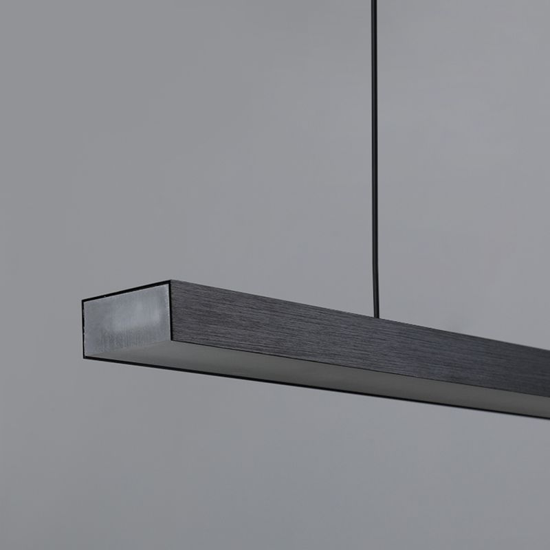 Lumo moderno a sospensione per lampadario lineare dell'isola della cucina Luce sospesa in nero