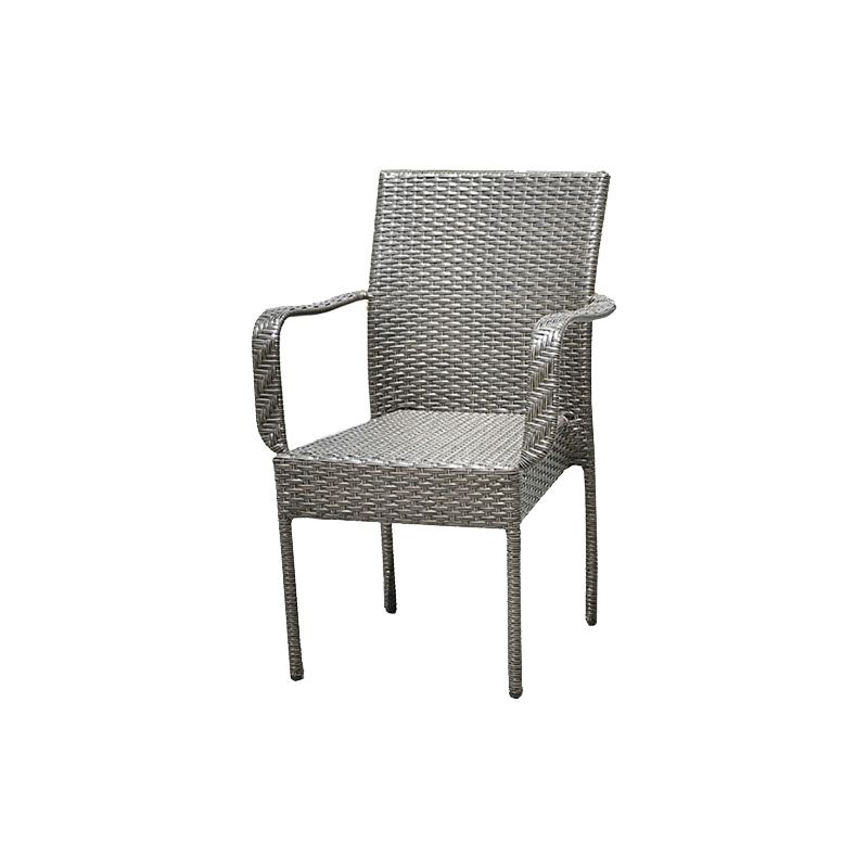 Modern Wicker Dining Set 1/5 Pieces Glass Dining Table Set for Outdoor