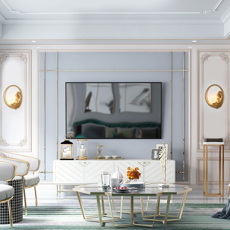 Resin Angel Wall Disconce Artística Luz de pared de 1 luces con sombra acrílica de pelota