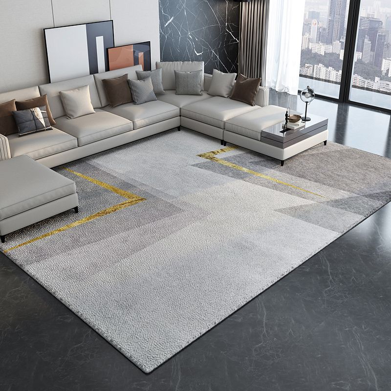 Alfombra marina ligera Moderia Mezcla gráfica Alfombra resistente a las manchas de la alfombra para la decoración del hogar