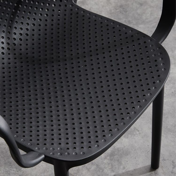 Sillones de comedor de plástico de estilo moderno con respaldo sólido que cena la silla lateral