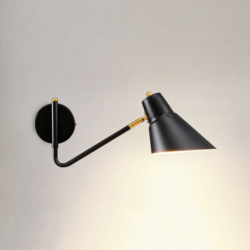 Modern Wall Sconce Geometric Shape Wall Light with Metal Shade for Living Room
