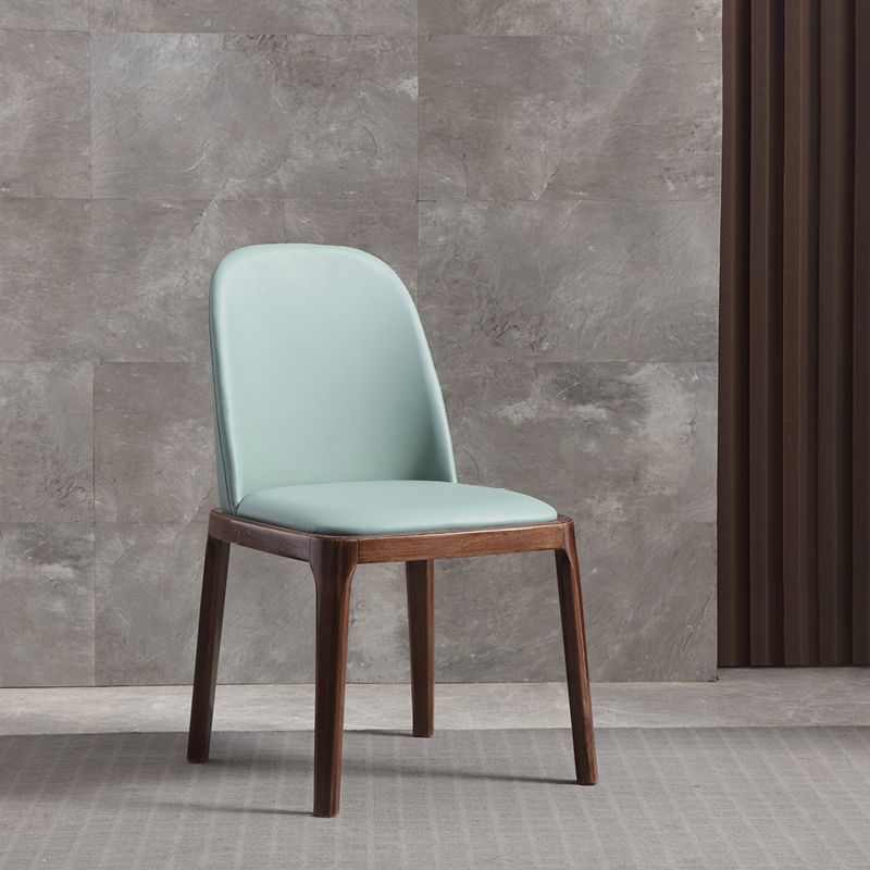 Faux Leather Dining Chairs Industrial Parsons Armless Side Chair