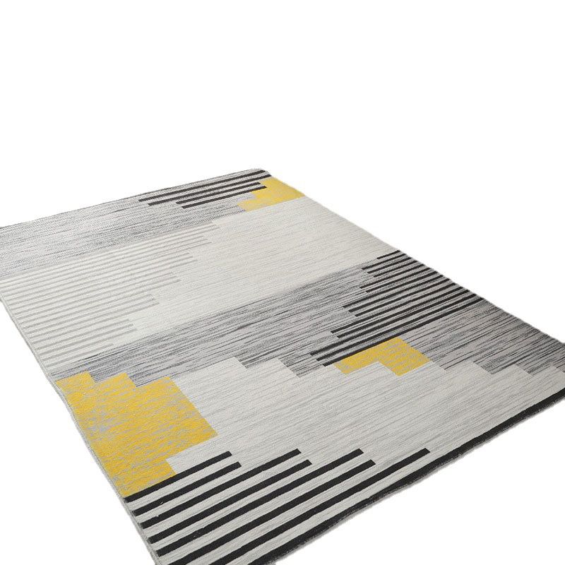 Alfombra de poliéster de alfombra contemporánea de alfombra de poliéster negros alfombra resistente a manchas para decoración del hogar