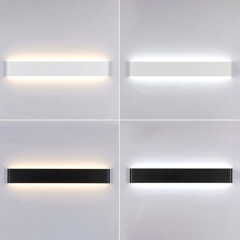 1 Light Metal Wall Sconce Modern Style Linear Shade Wall Mounted Lighting