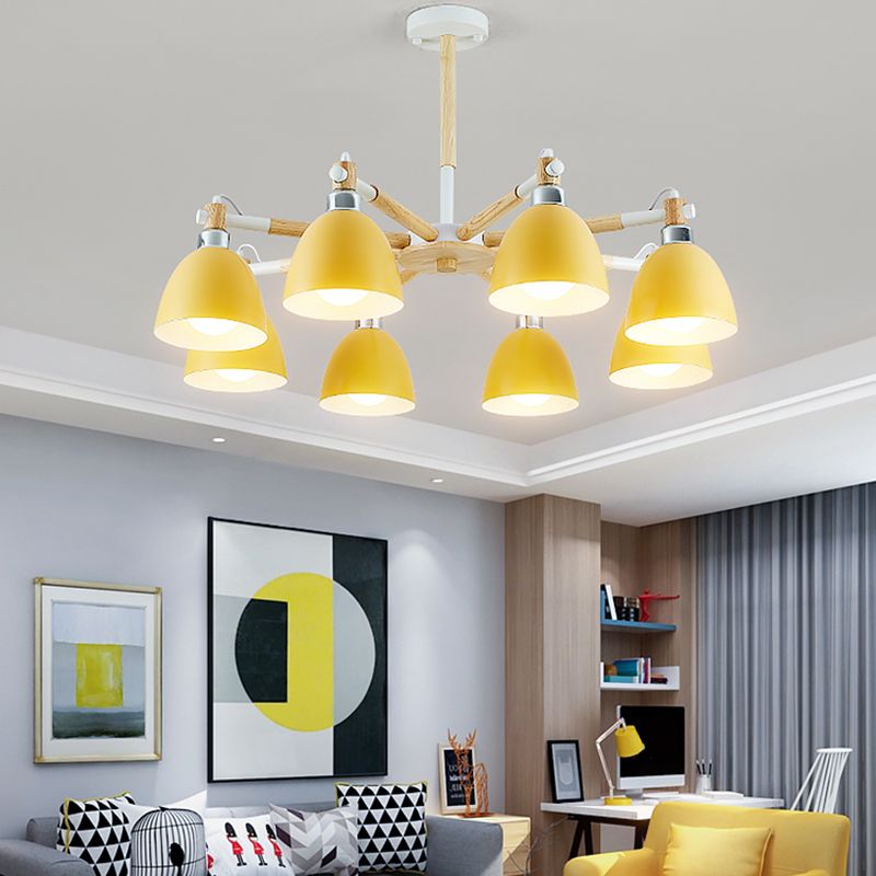 Contemporary Stained Glass Ceiling Pendant Light Sputnik Hanging Pendant Light for Living Room