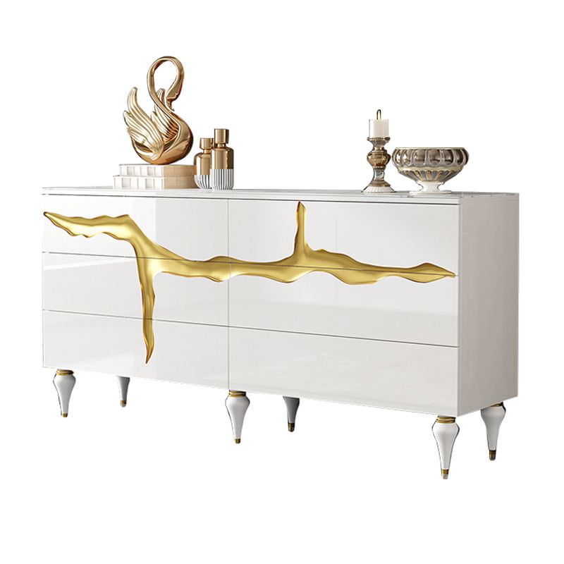 13.65-inch Width Modern Storage Chest Dresser Stone Storage Chest with 6 Drawers