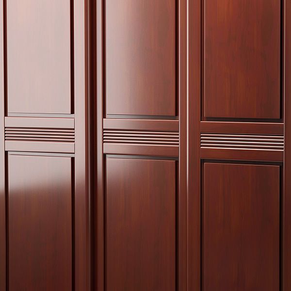 Traditional Wardrobe Cabinet Rubberwood Brown Wardrobe Armoire