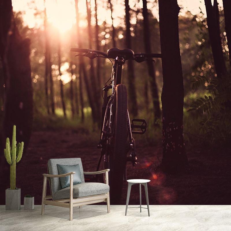 Bicycle Mural Wallpaper Modern Transportation Waterproofing Wall Covering