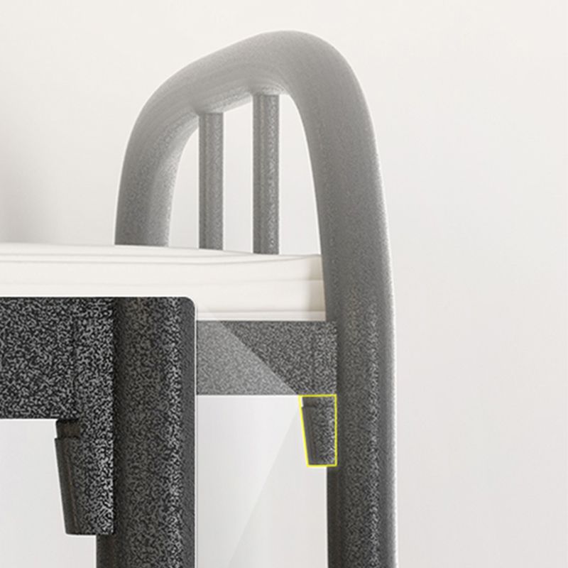 Modern Style Bunk Bed 66.93" Tall Bunk Bed in Black/White Finish