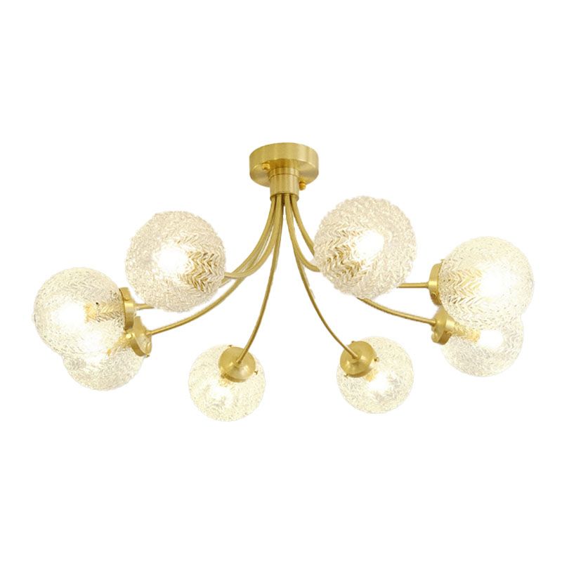 American Style Ceiling Light Ball Shape Shade Ceiling Lamp for Bedroom