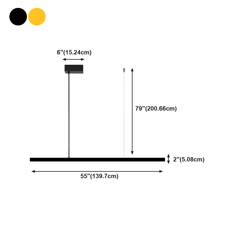 Modern Copper Island Lighting Fixtures Linear 1-Light Restaurant LED Suspension Lamp