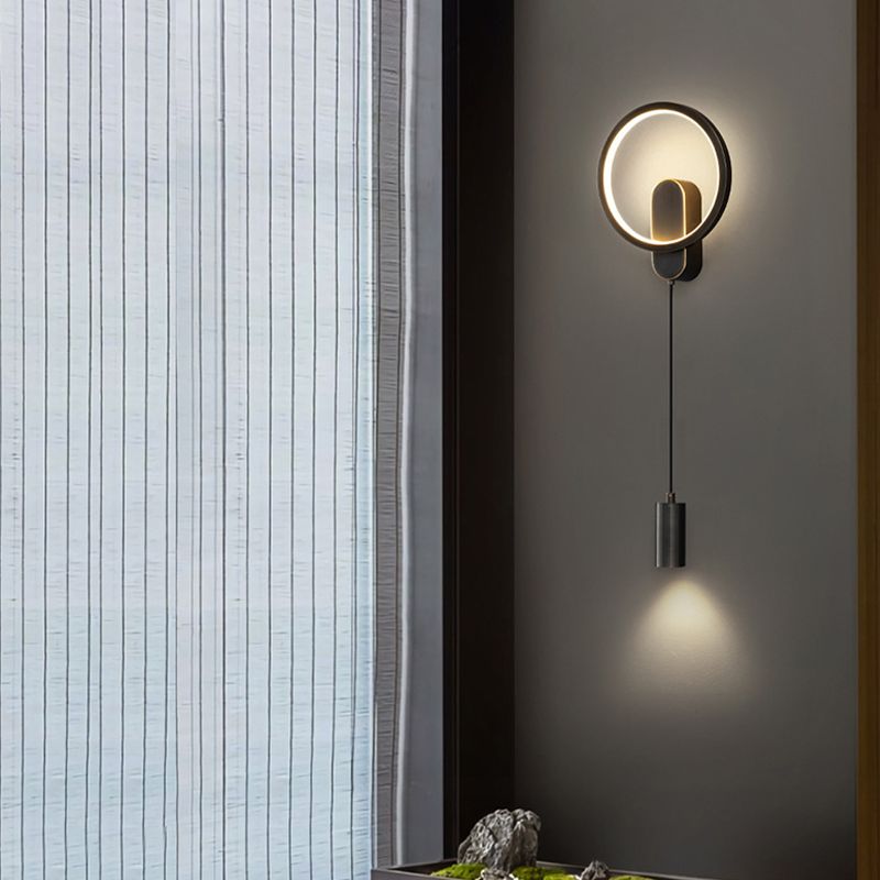 Contemporary 1/2-Light Wall Mounted Sconce LED Metal Wall Light