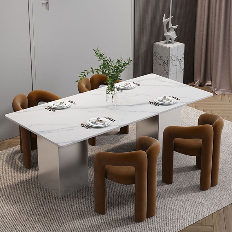 Matte Finish Dining Chair Designer Style Velvet Restaurant Arm Chair