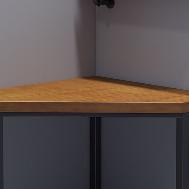 Sled Wooden Writing Desk Industrial Corner Office Desk for Home