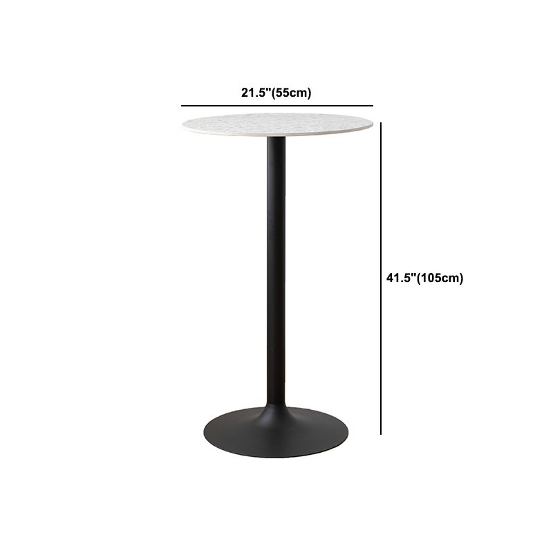 Round Pedestal Bar Height Table Contemporary Bar Table for Small Places